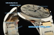 Cartier Ballon Bleu De Swiss ETA 2836 Automatic Steel Case/Bezel Two Tone Strap White Dial Roman Markers