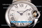 Cartier Ballon Bleu De Small Swiss Quartz Two Tone Case/Bracelet with White Dial and Black Roman Numeral Markers