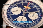 Breitling Navitimer 01 Chrono Swiss Valjoux 7750 Automatic Steel Case with Silver Stick Markers and Blue Dial - 1:1 Original (JF)