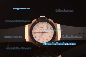 Hublot Big Bang Hub4100 Rose Gold Case with Ceramic Bezel and White Dial-1:1 Original