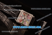 Franck Muller Master Square Miyota OS20 Quartz Steel Case with Black Leather Strap and White Dial (GF)