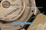 Cartier Ballon Bleu De 9015 Auto Steel Case with White Dial and Black Leather Strap