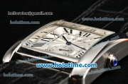 Cartier Tank MC Miyota Quartz Steel Case with Black Roman Numeral Markers and White Dial