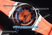 Audemars Piguet Royal Oak Offshore Diver Asia 2813 Automatic Steel Case with Orange Dial and Stick Markers Orange Rubber Strap (EF)