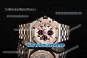 Audemars Piguet Royal Oak Offshore Panda Chrono Swiss Valjoux 7750 Automatic Steel Case/Bracelet with White Dial and Black Arabic Numeral Markers (NOOB)