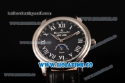 Blancpain ST25 Automatic Steel Case with Black Dial and Black Leather Strap