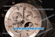 Audemars Piguet Royal Oak Perpetual Calendar Asia Automatic PVD Case with White Dial and PVD Bracelet