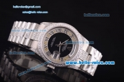 Rolex Day-Date Swiss ETA 2836 Automatic Movement Diamond Bezel with Roman Markers and Diamond Bracelet