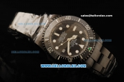 Rolex Sea-Dweller Deepsea Automatic Movement PVD Case with Black Dial and Black PVD Strap-Green Dot on Bezel