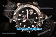 Rolex GMT-Master II Asia Automatic PVD Case with Black Dial White Markers and Black Nylon Strap