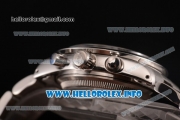 Rolex Daytona Vintage Chrono Miyota OS20 Quartz Steel Case/Bracelet with Point Markers and Black Dial - White Inner Bezel