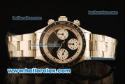 Rolex Daytona Vintage Edition Chronograph Swiss Valjoux 7750 Manual Winding Steel Case/Strap with Black Dial