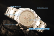 Rolex Daytona Chronograph Swiss Valjoux 7750 Automatic Movement Steel Case with Roman Numerals and Steel Strap