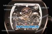 Richard Mille RM 038 Asia Automatic PVD Case with Skeleton Dial and White Inner Bezel - Dot Markers