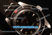 Rolex Milgauss Vintage Asia 2813 Automatic Steel Case Dot Markers with Black Dial and Black Nylon Strap