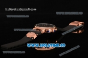 Ulysse Nardin Marine Chrono Asia Automatic Rose Gold Case with Roman Numeral Markers and Black Dial