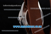 Rolex Milgauss Vintage Asia 2813 Automatic Steel Case with Brown Dial Brown Nylon Strap and Dot Markers