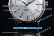 Rolex Cellini Clone Rolex 3132 Automatic Steel Case with Silver Dial Brown Leather Strap - (BP)