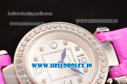 Cartier Pasha C Swiss Quartz Steel Case with Diamonds Bezel and Hot Pink Leather Strap