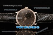 BlancPain Villeret Ultraplate Remontage Automatique Miyota 9015 Automatic Steel Case with Black Dial and Roman Numeral Markers