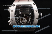 Richard Mille RM 69 Erotic Tourbillon Miyota 9015 Automatic Steel Case with Skeleton Dial Black Rubber Strap and Dot Markers