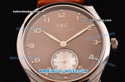 IWC Portuguese Swiss ETA 2836 Automatic Steel Case with Brown Dial and Brown Leather Strap
