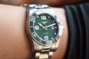 TW high quality copy Longines Concas Green Water Ghost L3.781.4.06.6