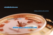 Rolex Day-Date Automatic Rose Gold Case with Diamond Bezel and Pink Dial-Rose Gold Strap