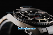 Rolex Submariner Swiss ETA 2836 Automaic Movement Full PVD with White Markers and Black Dial