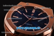 Audemars Piguet Royal Oak 41 Miyota 9015 Automatic Full Rose Gold with Blue Dial and Stick Markers (EF)