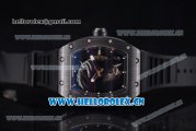 Richard Mille RM 52-02 Miyota 9015 Automatic PVD Case with Skeleton Dial Dot Markers and Black Rubber Strap