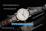 Breguet Classique Japanese Miyota 9015 Automatic Movement Steel White Dial and Arabic Numeral Markers Leather Strap (FF)