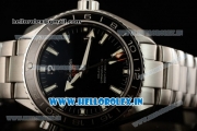Omega Seamaster Planet Ocean 600M Co-axial GMT Clone Omega 8605 Automatic Steel Case Black Dial With Stick Markers Steel Bracelet- 1:1 Original(KW)