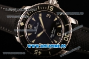 BlancPain Fifty Fathoms Automatic Swiss ETA 2824 Automatic Steel Case with Black Dial and Stick/Arabic Numeral Markers (ZF)