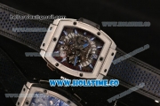 Hublot MP-06 Senna Chrono Miyota OS20 Quartz Steel Case with Skeleton Dial and Blue Stick Markers