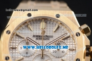 Audemars Piguet Royal Oak Miyota Quartz Yellow Gold Case/Bracelet with Silver Dial and Stick Markers