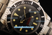 Rolex Sea-Dweller Automatic Movement Steel Case with Black Dial and Bezel-Yellow Marking