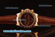 Rolex Daytona Chronograph Swiss Valjoux 7750 Automatic Rose Gold Case with Brown Dial and Brown Leather Strap Rolex Daytona Chronograph Swiss Valjoux 7750 Automatic Rose Gold Case with Brown Dial and Brown Leather Strap