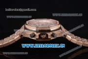 Audemars Piguet Royal Oak Offshore Seiko VK67 Quartz Rose Gold/Diamonds Case with Rose Gold Dial and Diamonds Bezel