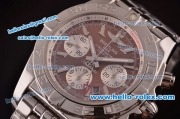 Breitling Chronomat B01 GMT Swiss Valjoux 7750 Automatic Steel Case/Strap with Brown Dial