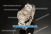 Cartier Ballon Bleu De 9015 Auto Steel Case with White Dial and Steel Bracelet