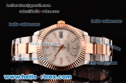 Rolex Datejust II Asia 2813 Automatic Two Tone Case with White Dial and White Stick Markers - ETA Coating Super LumiNova