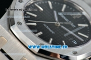 Audemars Piguet Royal Oak Swiss ETA 2824 Automatic Full Steel with Black Dial and Stick Markers - 1:1 Origianl (ZF)