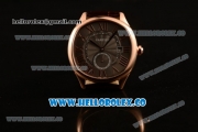 Cartier Drive de Cartier Asia Automatic Rose Gold Case with Grey Dial and Brown Leather Strap (AAAF)