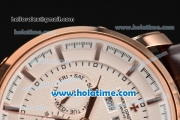 Vacheron Constantin Malte Asia Automatic Rose Gold Case with White Dial and Stick Markers