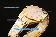 Rolex Datejust Automatic Movement Full Gold with Pink Dial and Diamond Markers-ETA Coating Case