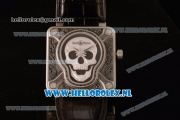 Bell & Ross BR 01-92 Asia Automatic Steel Case with Skull Dial and Black Genuine Leather