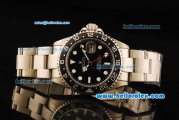 Rolex GMT-Master II Automatic Movement Steel Case with Black Dial and Black Bezel