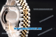 Rolex Datejust Clone Rolex 3135 Automatic Two Tone Case/Bracelet with Grey Dial and Stick Markers (BP)