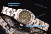 Rolex Datejust Lady 2813 Automatic Steel Case with Grey MOP Dial Stianless Steel Strap and Diamond Markers